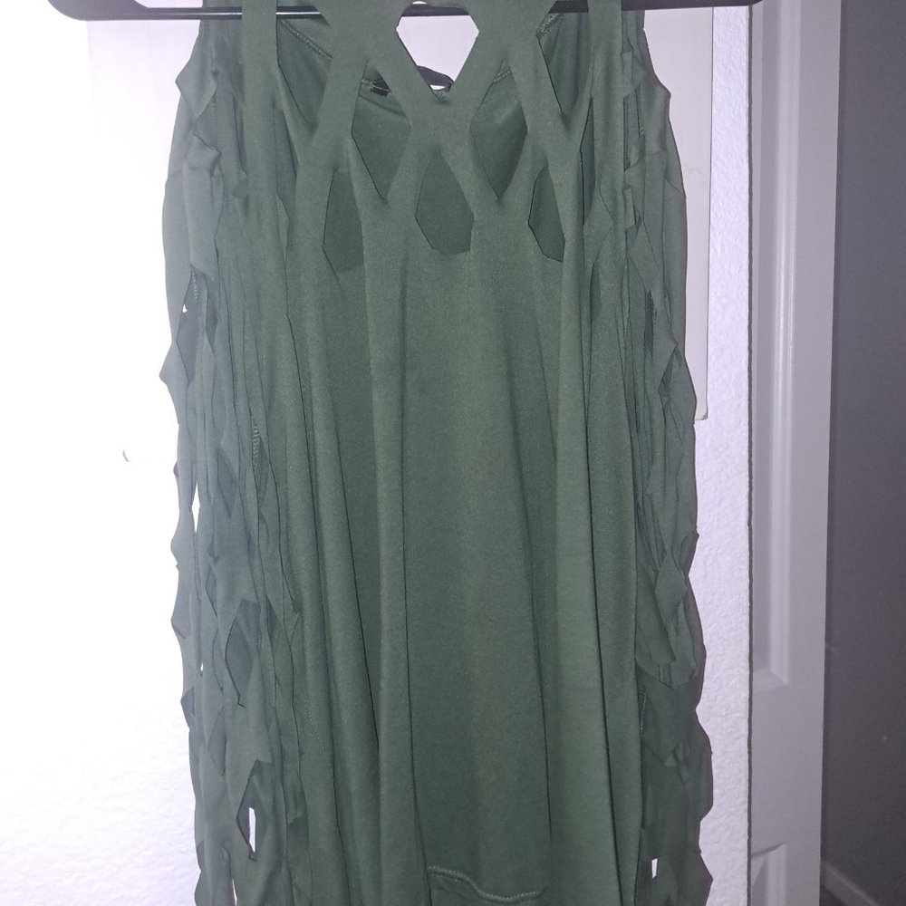 Olive cage design chest and sleeves